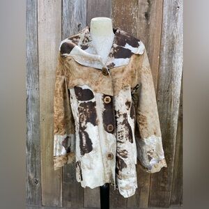 Vintage Féraud Paris Cowhide Jacket Size 10